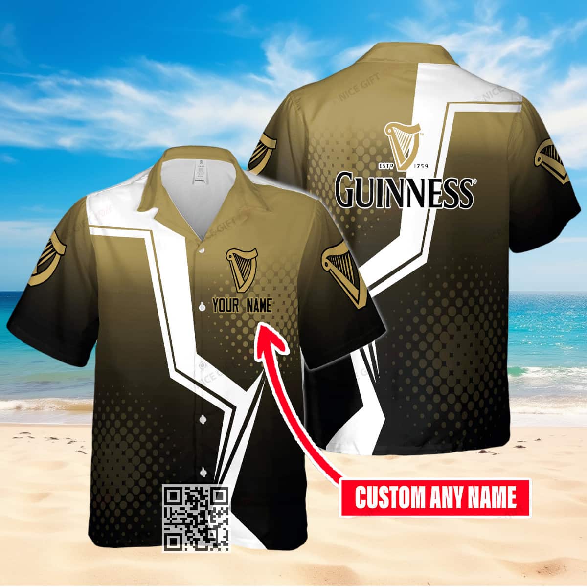 Guinness Hawaiian Shirt Gift For Husband Custom Name Guinness Hawaiian Shirt Gift For Husband Custom Name