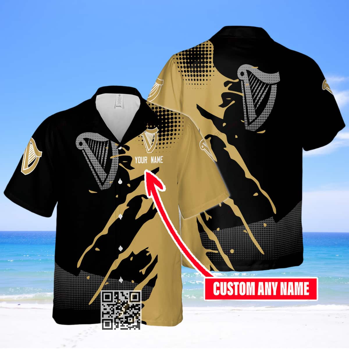 Guinness Hawaiian Shirt Custom Name Gift For Husband Guinness Hawaiian Shirt Custom Name Gift For Husband