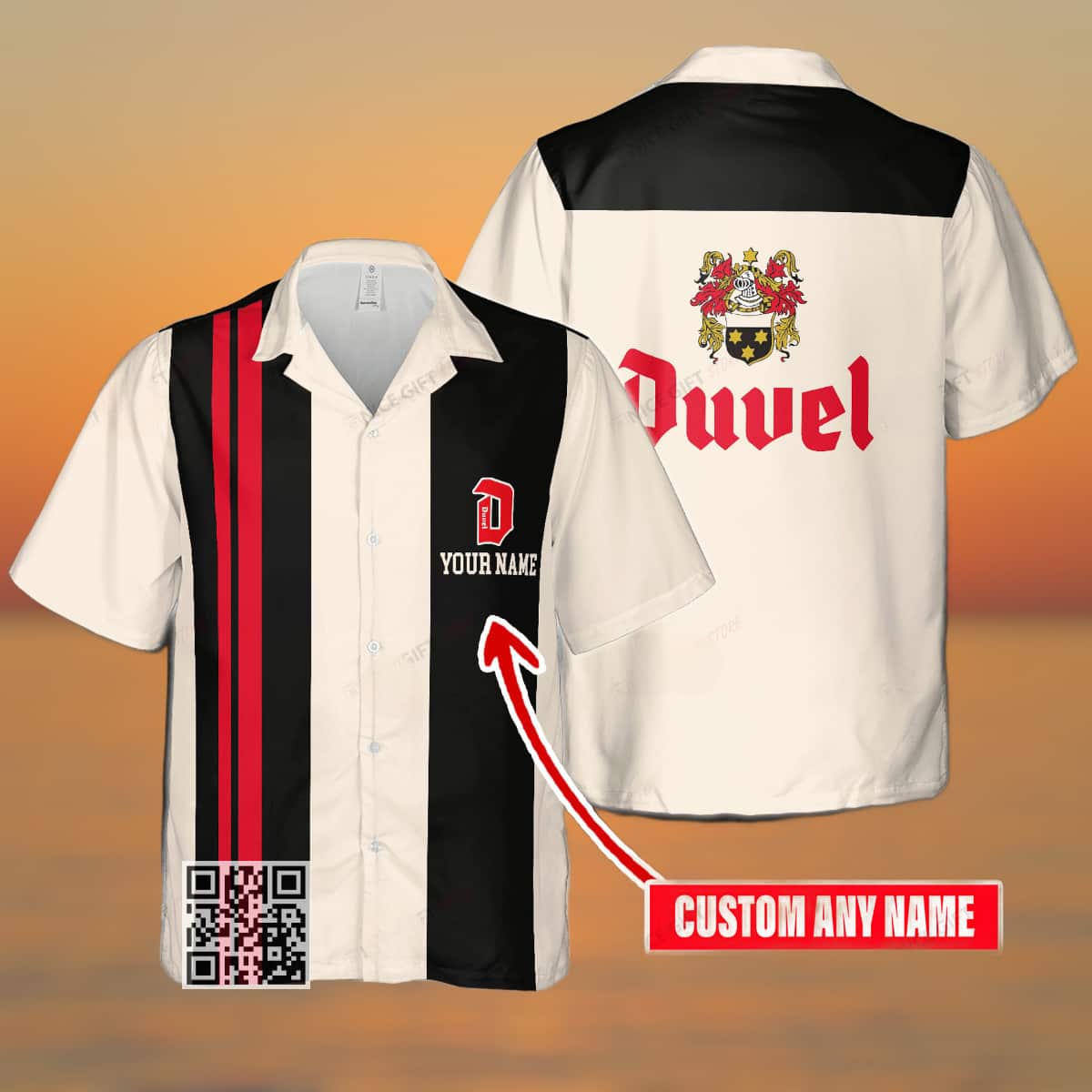 Beige Aloha Duvel Hawaiian Shirt Custom Name Gift For Husband Beige Aloha Duvel Hawaiian Shirt Custom Name Gift For Husband