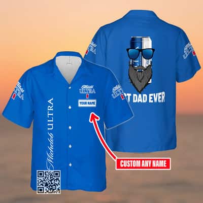 Michelob ULTRA Beer Hawaiian Shirt Custom Name Best Dad Ever