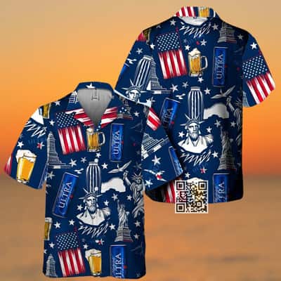 Michelob ULTRA Beer Hawaiian Shirt Statue of Liberty