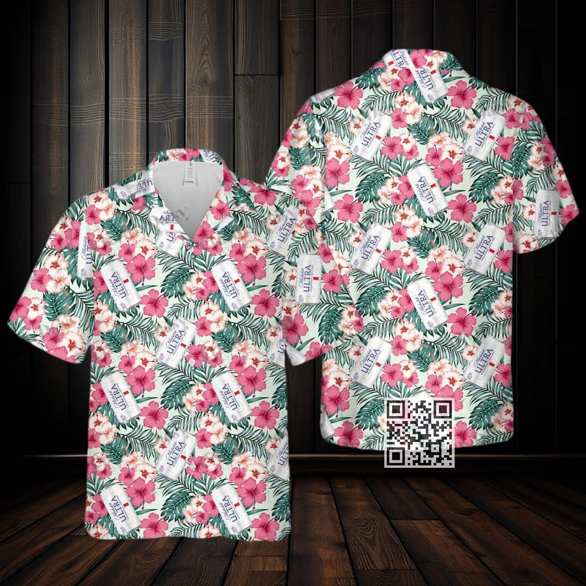 Aloha Michelob ULTRA Beer Hawaiian Shirt Hibiscus Flower Pattern Aloha Michelob ULTRA Beer Hawaiian Shirt Hibiscus Flower Pattern