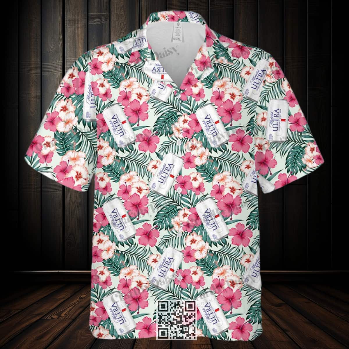 Aloha Michelob ULTRA Beer Hawaiian Shirt Hibiscus Flower Pattern Aloha Michelob ULTRA Beer Hawaiian Shirt Hibiscus Flower Pattern