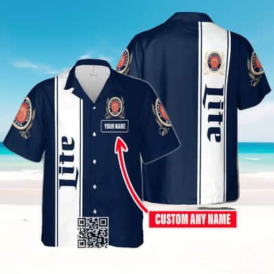Miller Lite Hawaiian Shirt Custom Name Gift For Beer Lovers Miller Lite Hawaiian Shirt Custom Name Gift For Beer Lovers