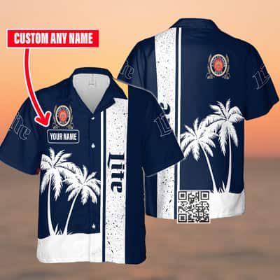Vintage Miller Lite Hawaiian Shirt Custom Name Beer Lovers Gift