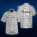 Modelo Beer Hawaiian Shirt Doodle Art Gift For Beach Trip
