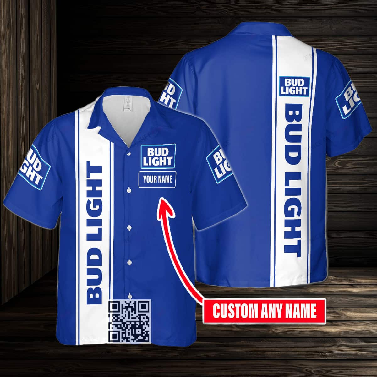 Bud Light Beer Hawaiian Shirt Custom Name Beach Lovers Gift