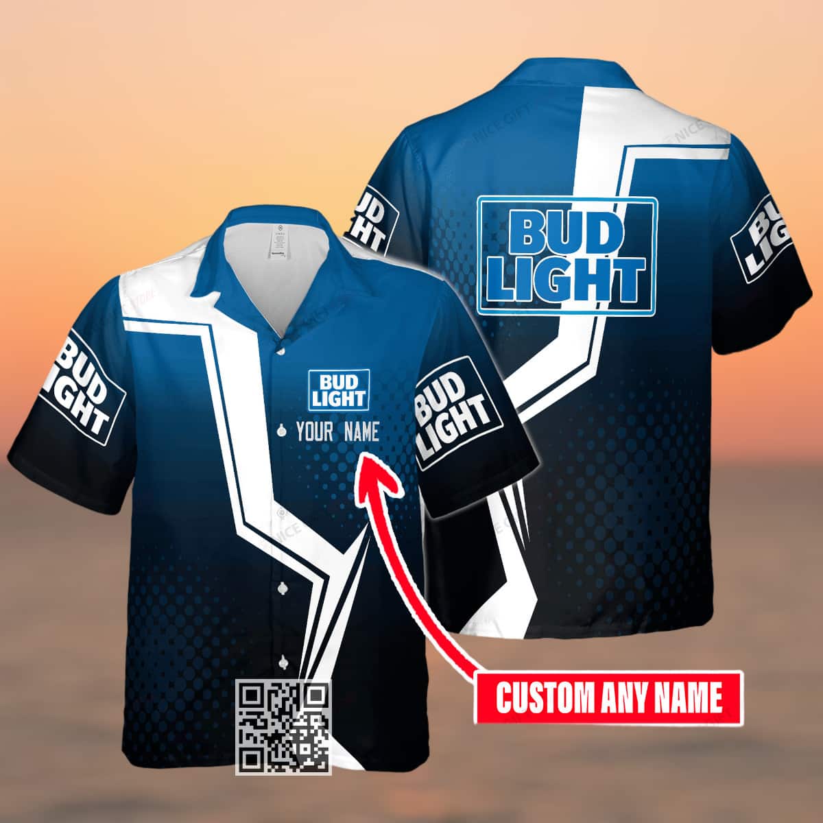 Bud Light Hawaiian Shirt Custom Name Best Gift For Beer Lovers Bud Light Hawaiian Shirt Custom Name Best Gift For Beer Lovers