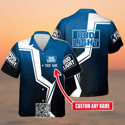 Bud Light Hawaiian Shirt Custom Name Best Gift For Beer Lovers Bud Light Hawaiian Shirt Custom Name Best Gift For Beer Lovers