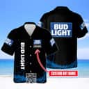 Bud Light Hawaiian Shirt Custom Name Gift For Beer Drinkers