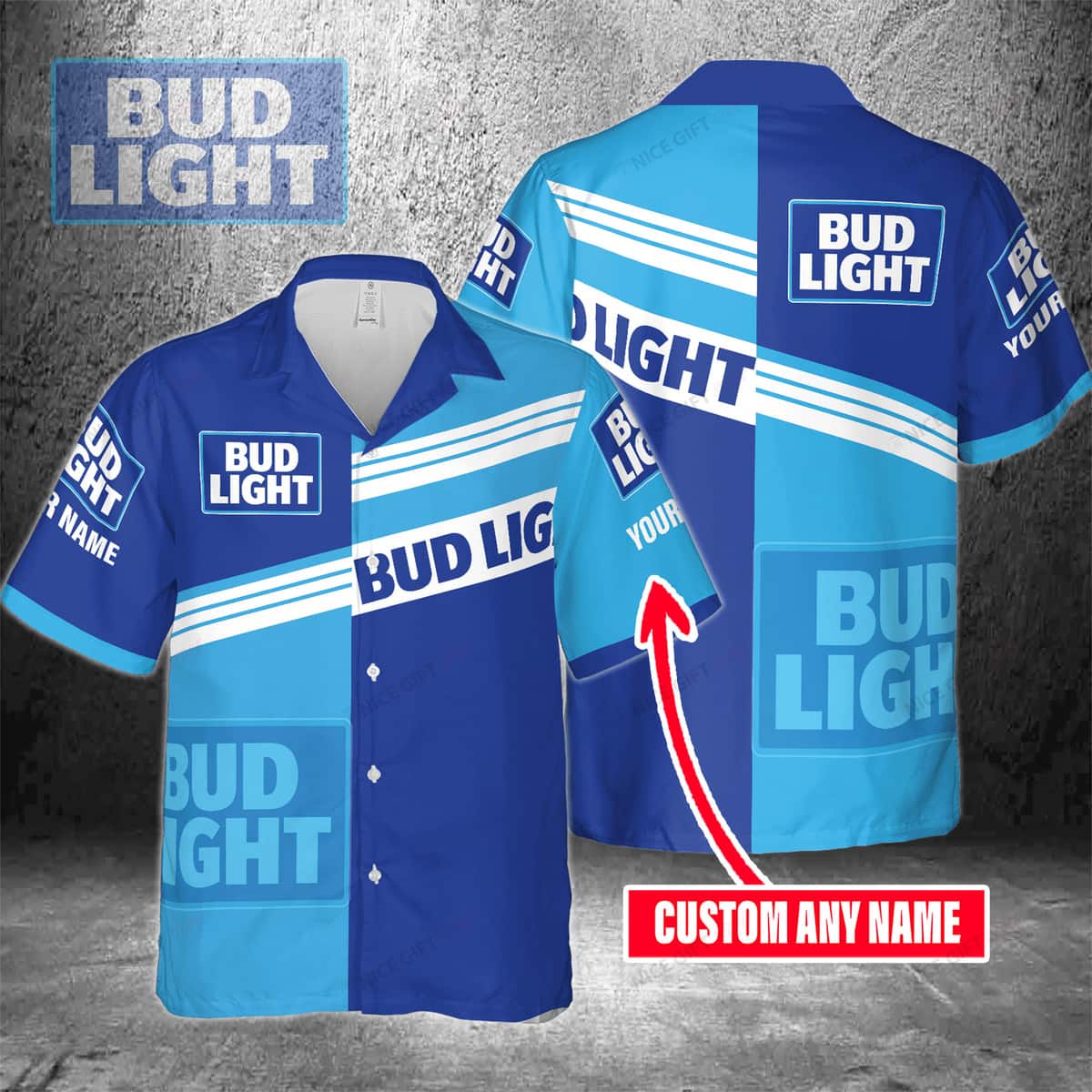 Bud Light Hawaiian Shirt Custom Name Beer Lovers Gift Bud Light Hawaiian Shirt Custom Name Beer Lovers Gift