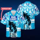 Aloha Bud Light Beer Hawaiian Shirt Custom Name Summer Beach Gift
