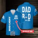 Dad Bod Powered By Bud Light Beer Hawaiian Shirt Custom Name