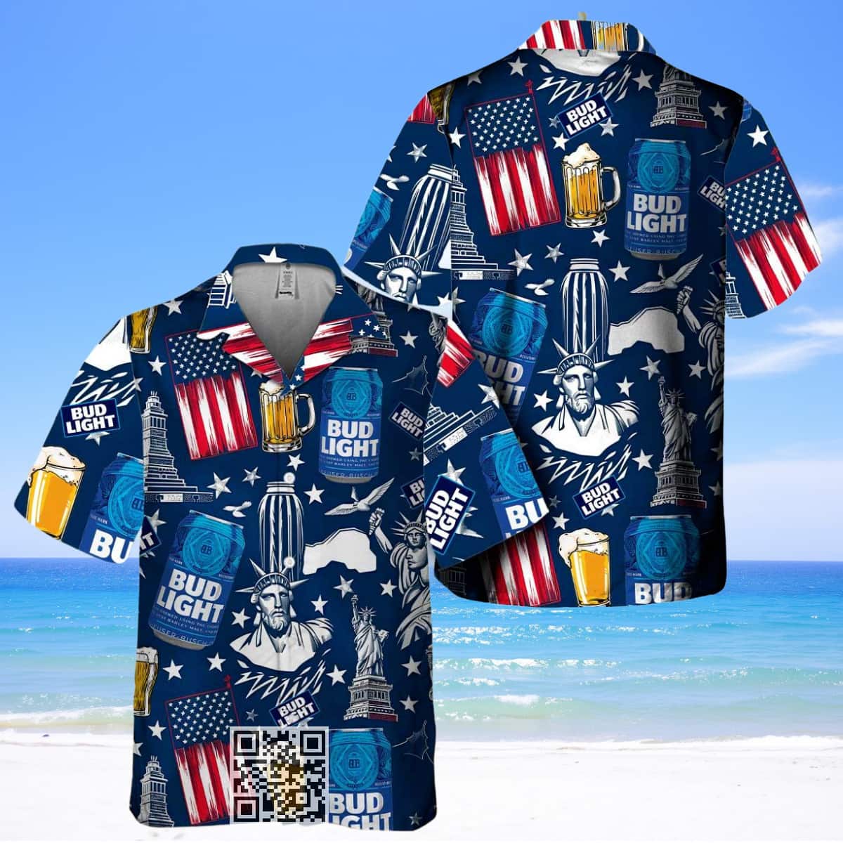 Aloha Bud Light Beer Hawaiian Shirt Liberties