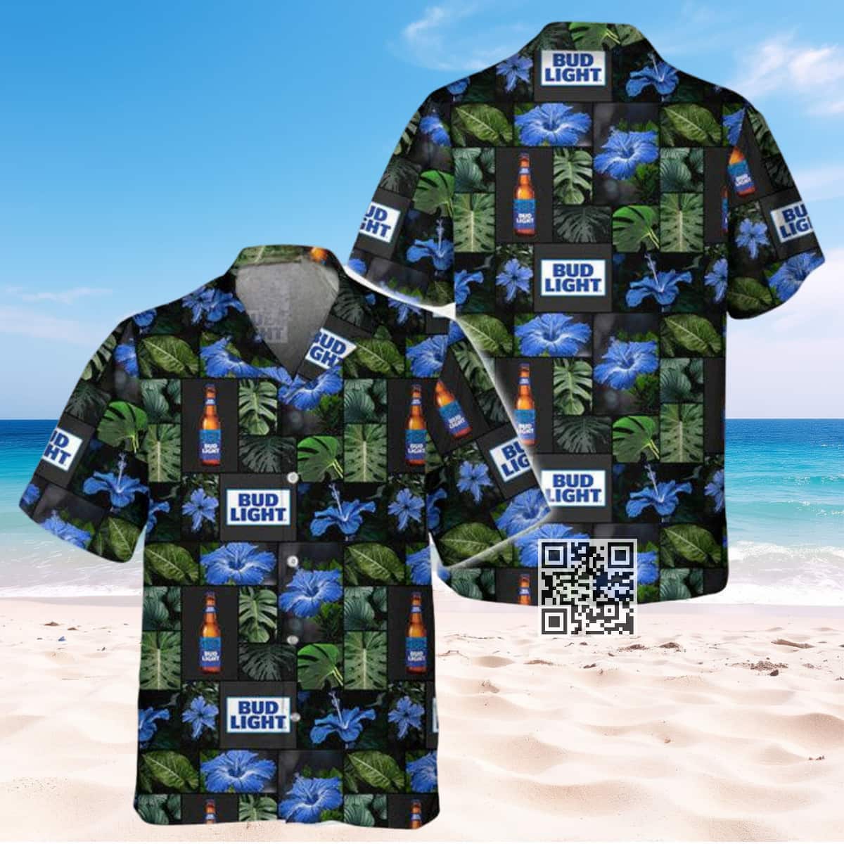 Aloha Bud Light Beer Hawaiian Shirt Hibiscus Flower Gift For Beach Trip