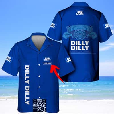Personalized Bud Light Dilly Dilly Hawaiian Shirt Custom Name