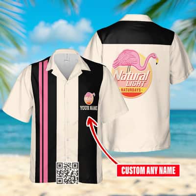 Natural Light Naturdays Hawaiian Shirt Custom Name Beer Lovers Gift