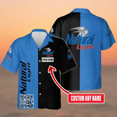 Basic Natural Light Beer Hawaiian Shirt Custom Name