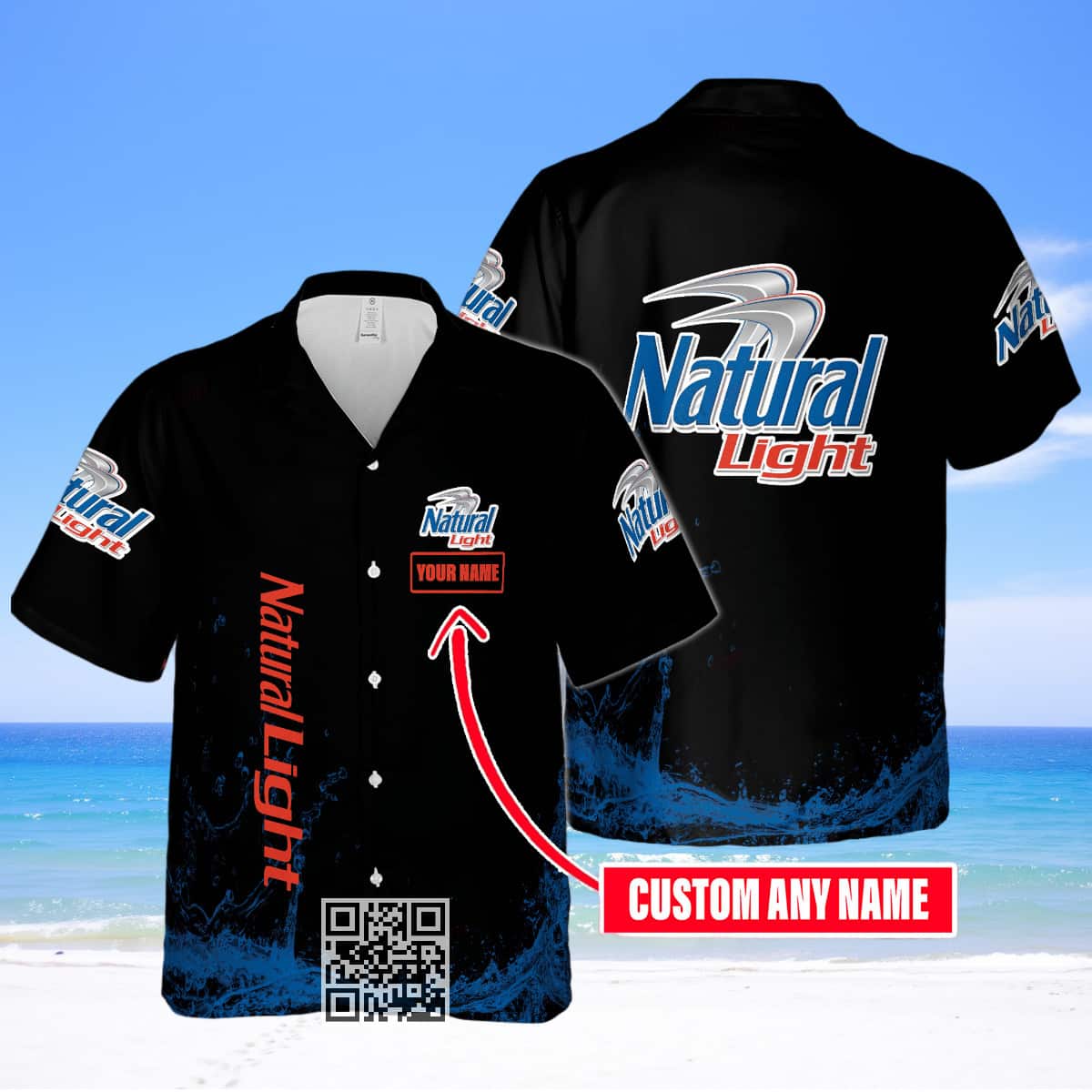 Natural Light Beer Hawaiian Shirt Custom Name Gift For Best Friends
