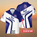 Pabst Blue Ribbon Beer Hawaiian Shirt Custom Name Gift For Beer Lovers