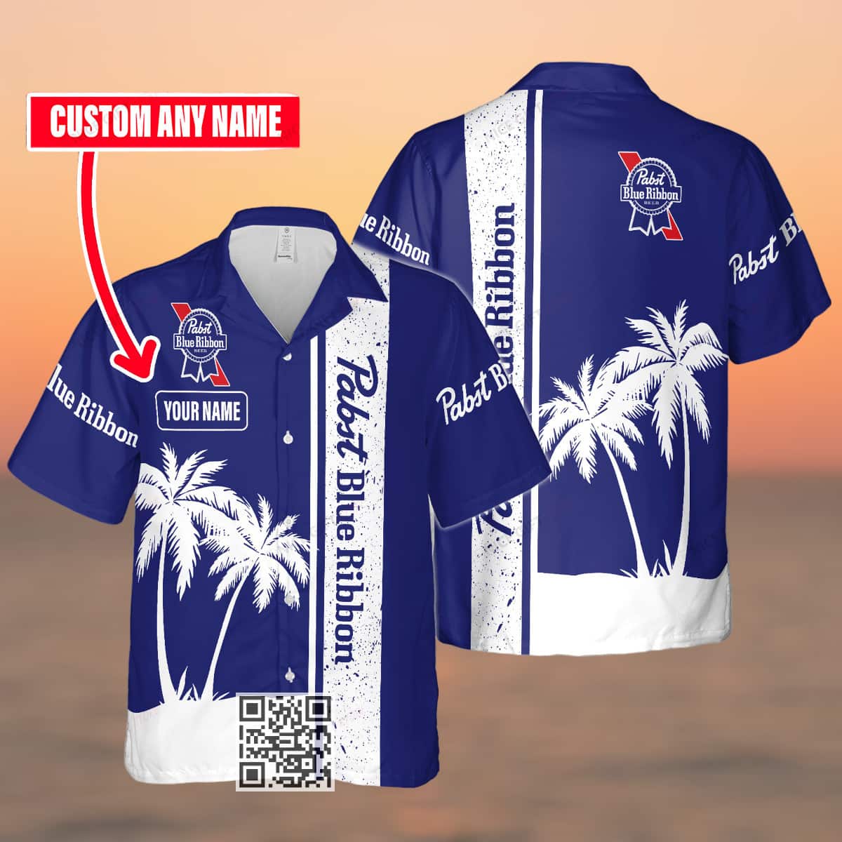 Vintage Pabst Blue Ribbon Beer Hawaiian Shirt Custom Name Gift For Beach Trip Vintage Pabst Blue Ribbon Beer Hawaiian Shirt Custom Name Gift For Beach Trip