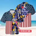 Summer Aloha Pabst Blue Ribbon Beer Hawaiian Shirt Custom Name