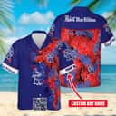 Pabst Blue Ribbon Beer Hawaiian Shirt Custom Name Beach Lovers Gift