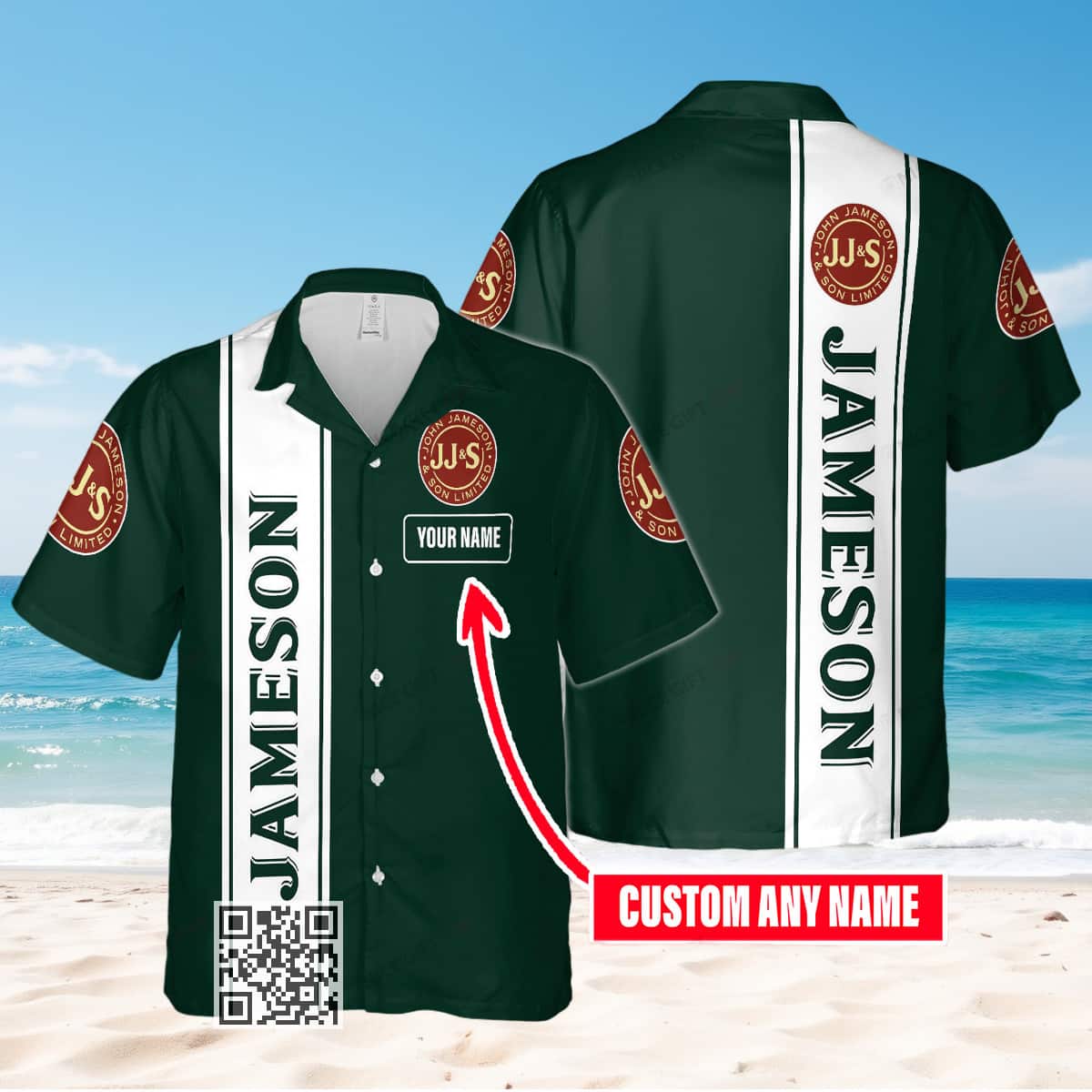 Basic Jameson Irish Whiskey Hawaiian Shirt Custom Name