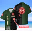 Basic Jameson Irish Whiskey Hawaiian Shirt Custom Name Gift For Husband