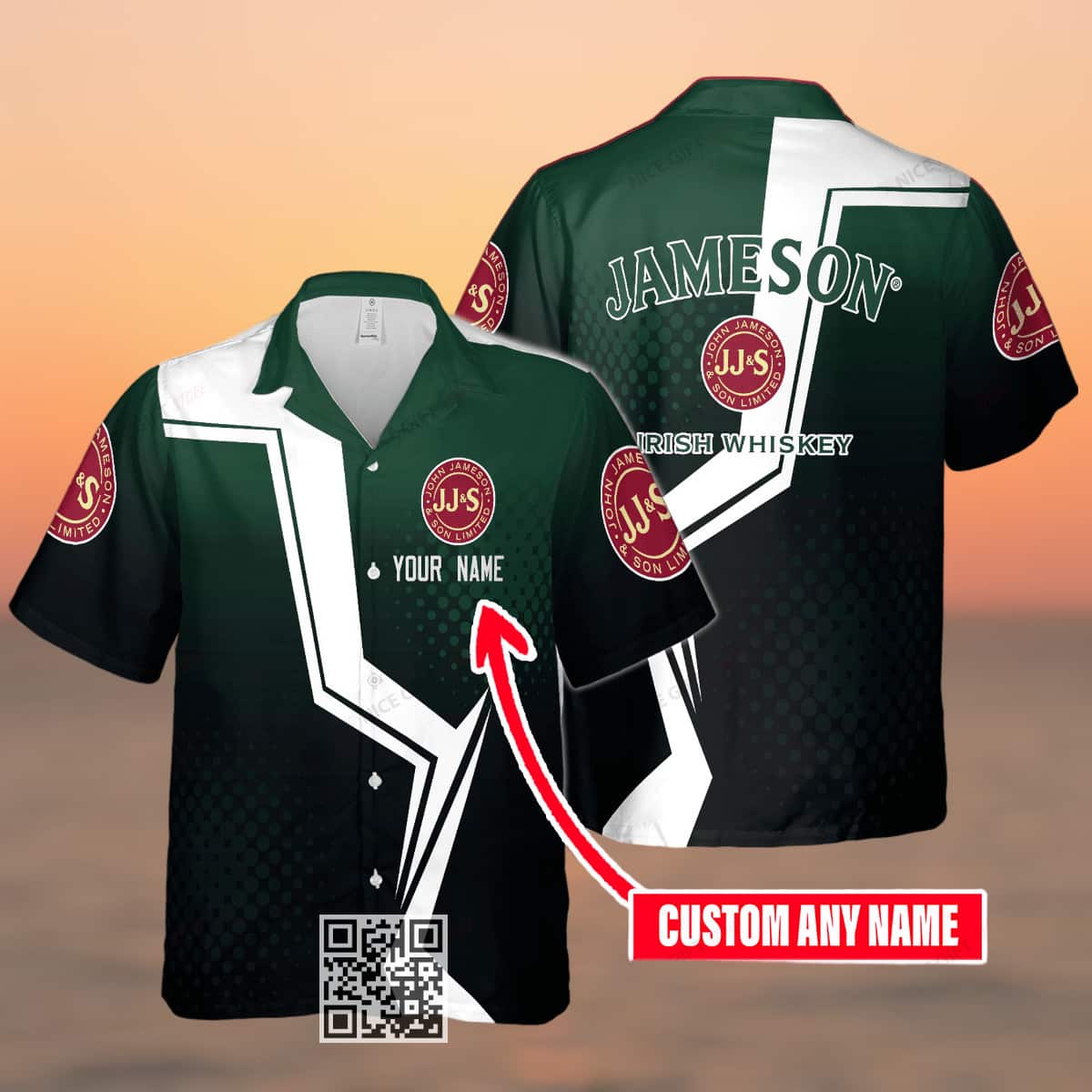 Jameson Irish Whiskey Hawaiian Shirt Custom Name Jameson Irish Whiskey Hawaiian Shirt Custom Name