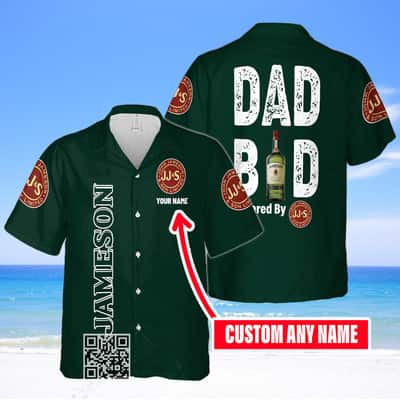 Dad Bod Powered By Jameson Irish Whiskey Hawaiian Shirt Custom Name