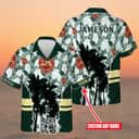 Vintage Jameson Irish Whiskey Hawaiian Shirt Custom Name Summer Beach Gift