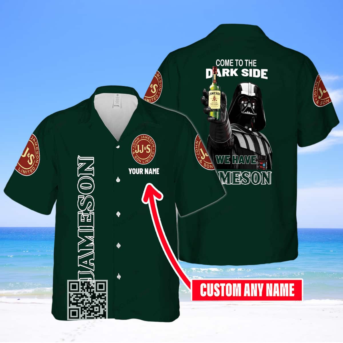 Darth Vader Star Wars Jameson Irish Whiskey Hawaiian Shirt Custom Name Darth Vader Star Wars Jameson Irish Whiskey Hawaiian Shirt Custom Name