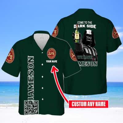Darth Vader Star Wars Jameson Irish Whiskey Hawaiian Shirt Custom Name