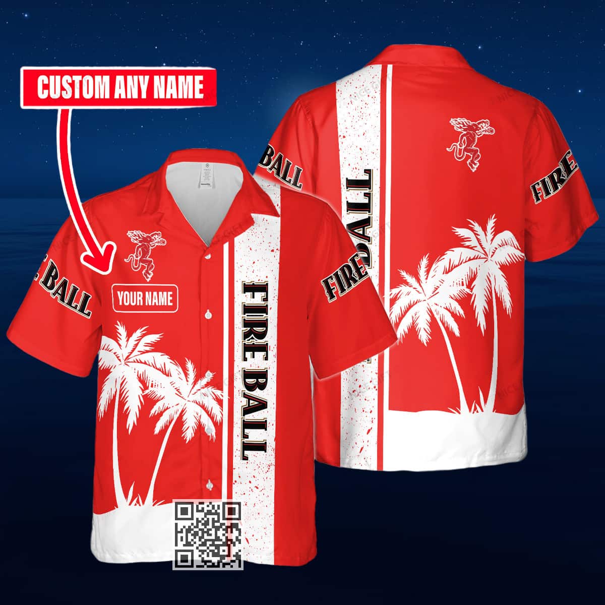 Vintage Fireball Cinnamon Whisky Hawaiian Shirt Custom Name Beach Vacation Gift Vintage Fireball Cinnamon Whisky Hawaiian Shirt Custom Name Beach Vacation Gift