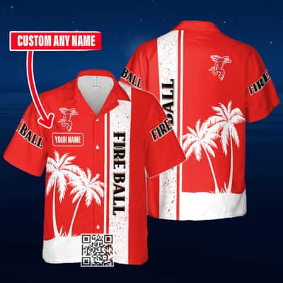 Vintage Fireball Cinnamon Whisky Hawaiian Shirt Custom Name Beach Vacation Gift Vintage Fireball Cinnamon Whisky Hawaiian Shirt Custom Name Beach Vacation Gift
