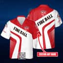 Fireball Cinnamon Whisky Hawaiian Shirt Custom Name Gift For Him