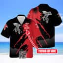 Fireball Cinnamon Whisky Hawaiian Shirt Custom Name Beach Gift For Friend