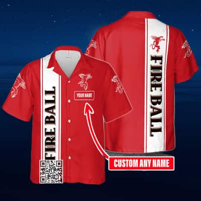 Fireball Cinnamon Whisky Hawaiian Shirt Custom Name Trendy Summer Gift Fireball Cinnamon Whisky Hawaiian Shirt Custom Name Trendy Summer Gift