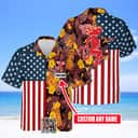 Aloha Fireball Cinnamon Whisky Hawaiian Shirt Custom Name Summer Gift For Friend