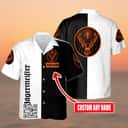 Black And White Split Jagermeister Hawaiian Shirt Custom Name Black And White Split Jagermeister Hawaiian Shirt Custom Name