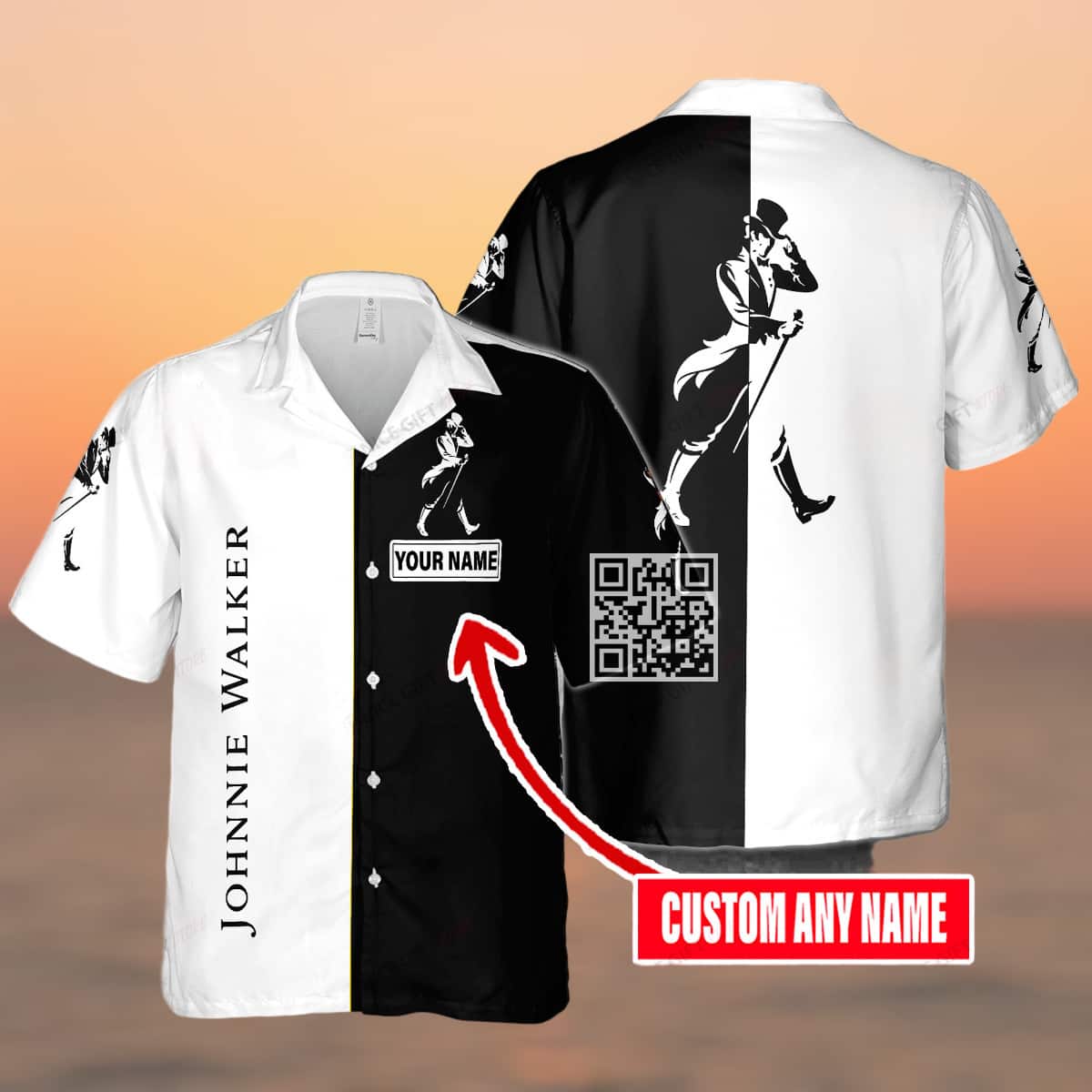 Johnnie Walker Hawaiian Shirt Gift For Whisky Lovers Custom Name Johnnie Walker Hawaiian Shirt Gift For Whisky Lovers Custom Name
