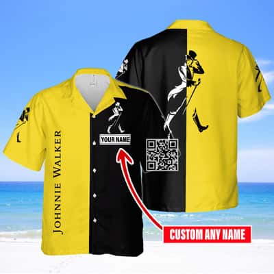 Johnnie Walker Hawaiian Shirt Custom Name Gift For Whisky Lovers Johnnie Walker Hawaiian Shirt Custom Name Gift For Whisky Lovers