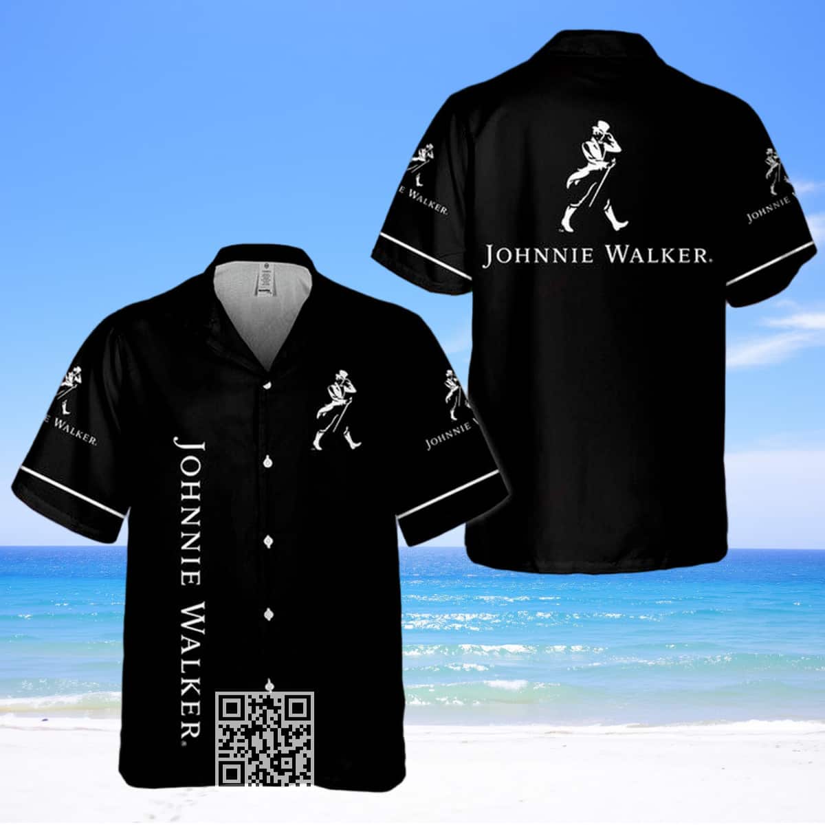 Black Johnnie Walker Hawaiian Shirt Gift For Whisky Lovers Black Johnnie Walker Hawaiian Shirt Gift For Whisky Lovers
