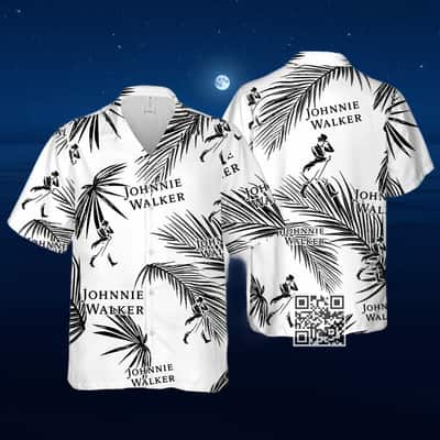 Johnnie Walker Hawaiian Shirt Palm Leaves Pattern Beach Lovers Gift
