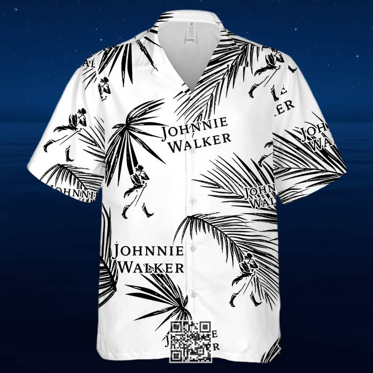 Johnnie Walker Hawaiian Shirt Palm Leaves Pattern Beach Lovers Gift
