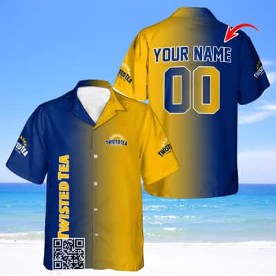 Twisted Tea Hawaiian Shirt Gradient Art Custom Name Number Twisted Tea Hawaiian Shirt Gradient Art Custom Name Number