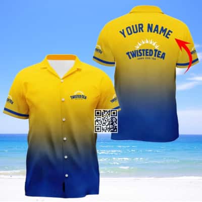 Personalized Twisted Tea Hawaiian Shirt Gradient Art Custom Name Personalized Twisted Tea Hawaiian Shirt Gradient Art Custom Name