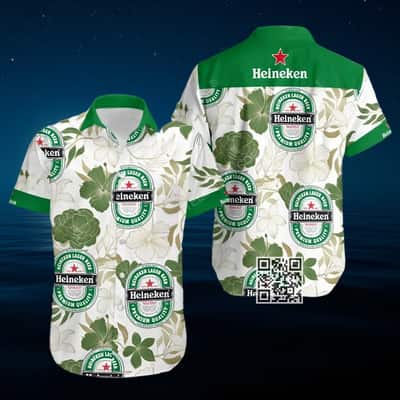 Heineken Beer Hawaiian Shirt Summer Gift For Friend Flower Pattern