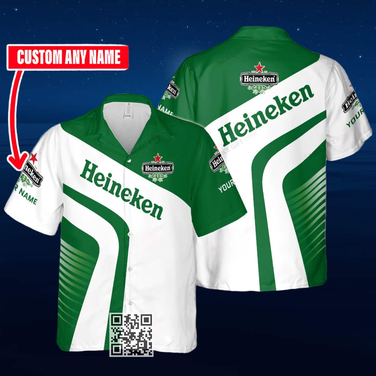 Basic Heineken Beer Hawaiian Shirt Custom Name Gift For Husband Basic Heineken Beer Hawaiian Shirt Custom Name Gift For Husband